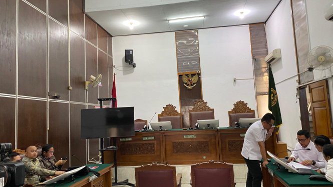 Ruang sidang PN Jaksel yang jadi ruang sidang gugatan praperadilan Firli Bahuri, Rabu 19 Maret 2025