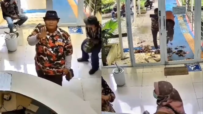 Viral Anggota Ormas Bikin Kerusuhan Di Kantor Dinkes: Tumpahkan Sampah Dan Siram