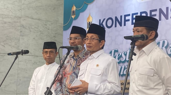 Menteri Agama Nasaruddin Umar Saat Konferensi Pers Festival Ramadan (Doc: Natania Longdong)