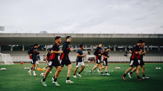 Timnas Indonesia Latihan di Stadion Madya Gelora Bung Karno