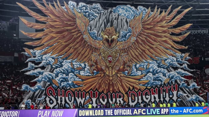 Timnas Indonesia Tekuk Bahrain, Tifo ‘Show Your Dignity’ Jadi Sorotan Dunia