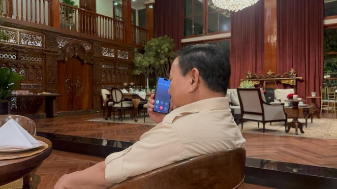 El momento del presidente indonesio, Prabowo Subianto, hizo una conexión telefónica con varios jefes de estado (Fuente de fotos: Especial)