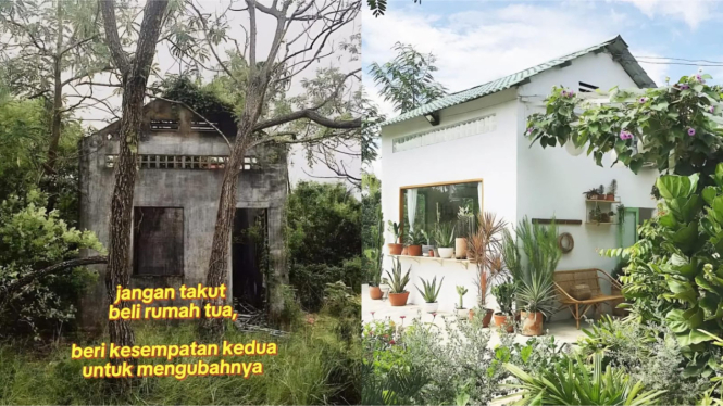 Viral Wanita Ubah Rumah Tua yang Tampak Seram Jadi Aesthetic, Warganet: Keren Banget