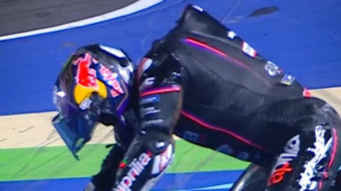 Jorge Martin Crash en MotoGP Qatar 2025