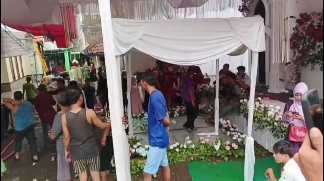 Una fiesta de bodas se incendió en Tasikmala