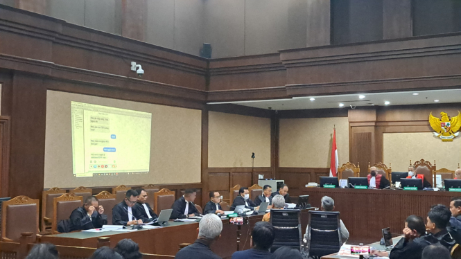 Suasana sidang Hasto Kristiyanto di Pengadilan Negeri Jakarta Pusat 