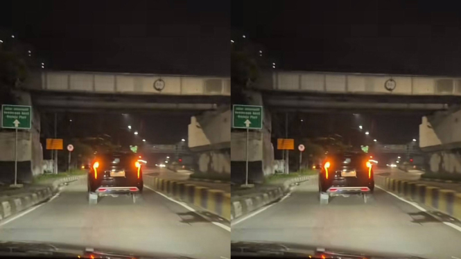 Viral! Pajero Ugal-ugalan di Mangga Dua Jakut, Lawan Arah Pakai Strobo