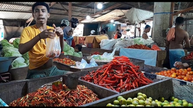 Comerciantes en los mercados tradicionales en Kupang NTT
