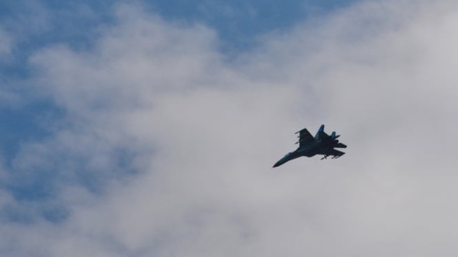 VIVA Militer: Pesawat tempur Sukhoi Su-27 Flanker militer Ukraina