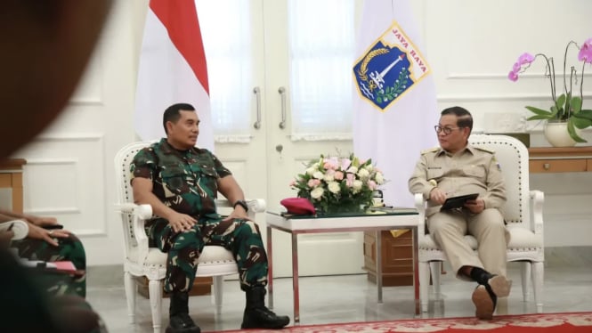 Temui Pramono Anung, Dankormar Mayjen TNI Endi Supardi Tegaskan Korps Marinir TNI AL Siap Bersinergi Bangun Jakarta
