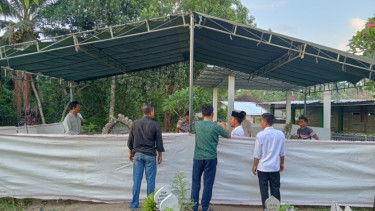 Proses persiapan ekshumasi di kubur Brigadir Nurhadi (Satria)
