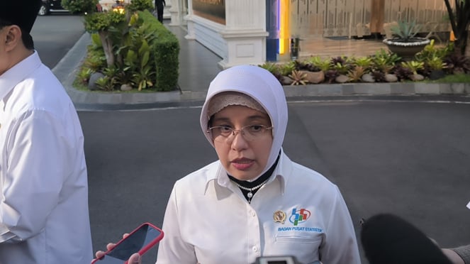 Jefe de la Agencia Central de Estadística (BPS) Amalia Adinigar Vidyasanthi, en el Complejo del Palacio Presidencial en el centro de Yakarta, miércoles 3025