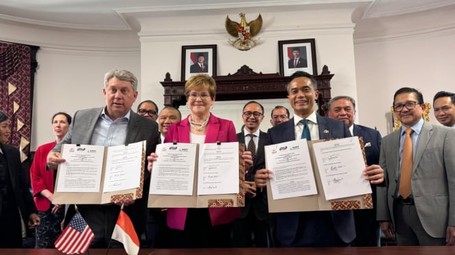 [Ketua Umum Kadin Indonesia, Anindya Bakrie, usai menggelar pertemuan dengan Asosiasi Produsen dan Eksportir Susu AS di Washington DC, Amerika Serikat, Kamis, 1 Mei 2025 waktu setempat]