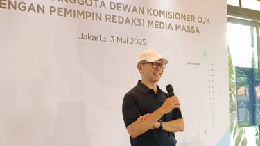 [Ketua Dewan Komisioner Otoritas Jasa Keuangan (OJK), Mahendra Siregar, dalam sesi diskusi dengan Pemimpin Redaksi sejumlah media pada Sabtu pagi, 3 Mei 2025]