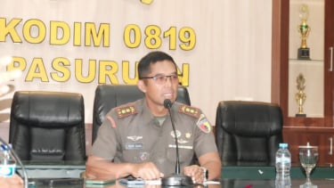 Komandan Kodim/0819 Pasuruan Letnan Kolonel Arhanud Noor Iskak