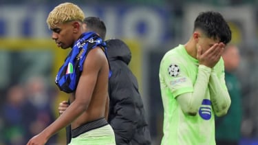 Ansu Fati saat Barcelona kalah dari Inter Milan