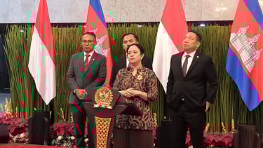 Ketua DPR RI Puan Maharani di Kompleks Parlemen, Senayan, Jakarta Pusat 