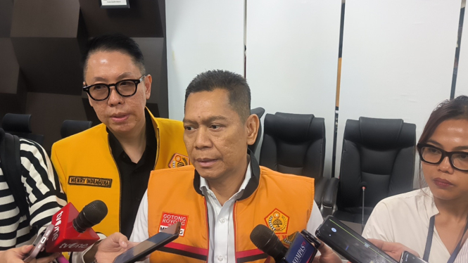 Ketua Umum MKGR Partai Golkar, Adies Kadir di Grha Beta MKGR, Jakarta Pusat 
