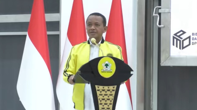 Ministro de Energía y Recursos Minerales Bahlil Lahadalia en una discusión titulada Geoestrategas de Indonesia y Dirección de Política Geopolítica en la Oficina DPP del Partido Golkar, West Yakarta