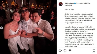 Teuku Rifnu Wikana di acara pernikahan Luna Maya