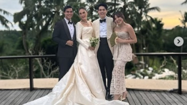 Gisella Anastasia dan Cinta Brian di pernikahan Luna Maya dan Maxime Bouttier