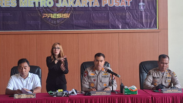 Wakapolres Metro Jakarta Pusat, AKBP Danny Yulianto saat konferensi pers