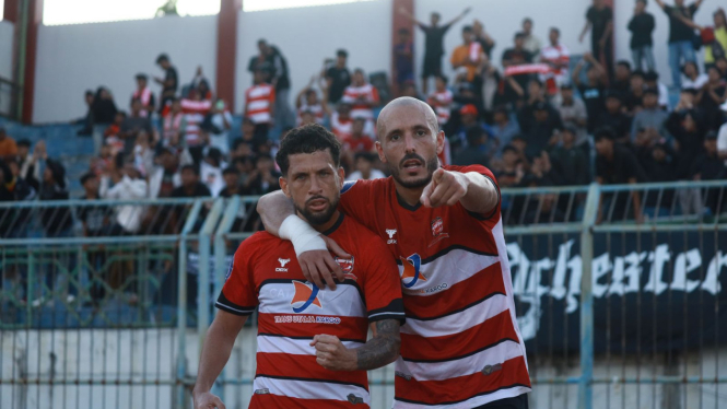 Selebrasi Pemain Madura United (Sumber: Media Officer Madura United)