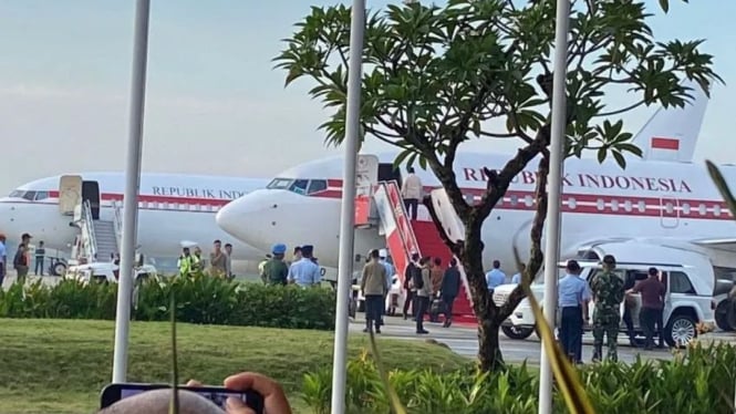 Pesawat Kepresidenan A-001 sudah berganti livery dengan corak putih