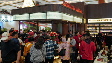 Booth Roemah Koffie di ajang World of Coffee (WOC) Jakarta 2025