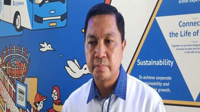 Direktur Operasional dan Keselamatan PT Transportasi Jakarta Daud Joseph.