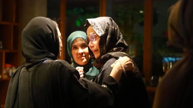 El difunto Ibrahim Szerif Assegaf del ministro de finanzas Shri Muliani (Dock: Instagram @smindrawati) condoló la casa del funeral