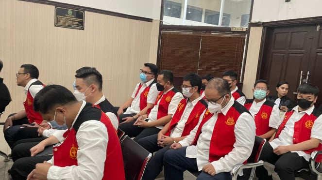 El acusado en el Tribunal de Distrito del Sur de Yakarta