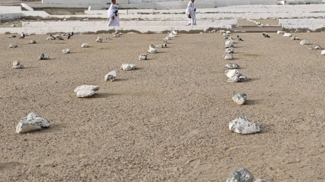 Mala en el cementerio de Haumind Zubayr, en La Meca, en el cementerio de Arabia Saudita