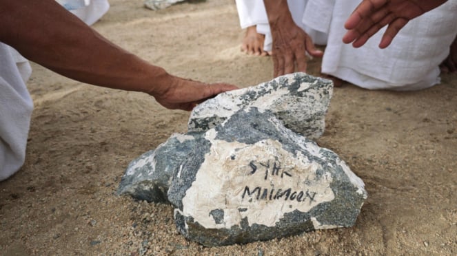 Mala en el cementerio de Haumind Zubayr, en La Meca, en el cementerio de Arabia Saudita