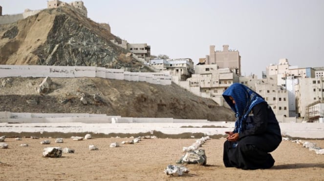 Mala en el cementerio de Haumind Zubayr, en La Meca, en el cementerio de Arabia Saudita