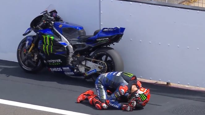 Fabio no pudo continuar el torneo debido al problema de la motocicleta de Quartzet
