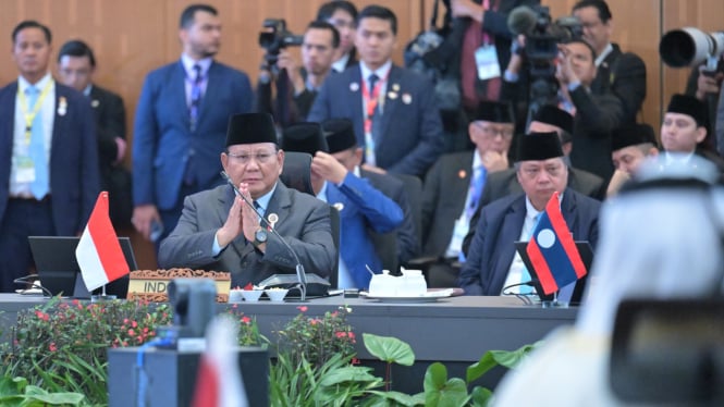 Presiden RI Prabowo Subianto saat menghadiri KTT ke-2 ASEAN GCC.