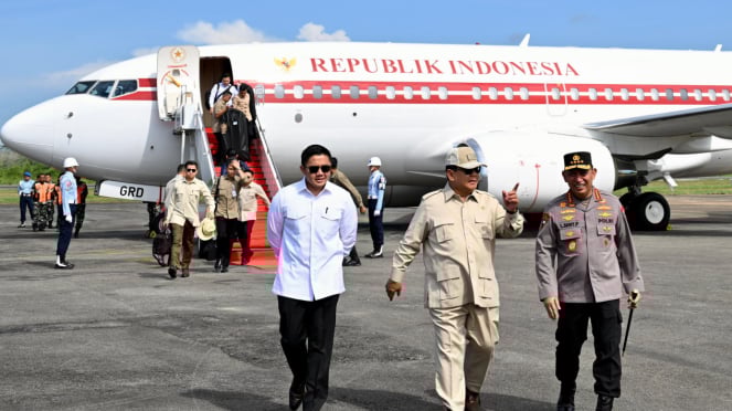 El presidente Prabowo llegó para la recolección de maíz
