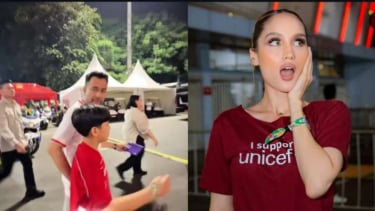 Raffi Ahmad dan Cinta Laura dukung Timnas di GBK