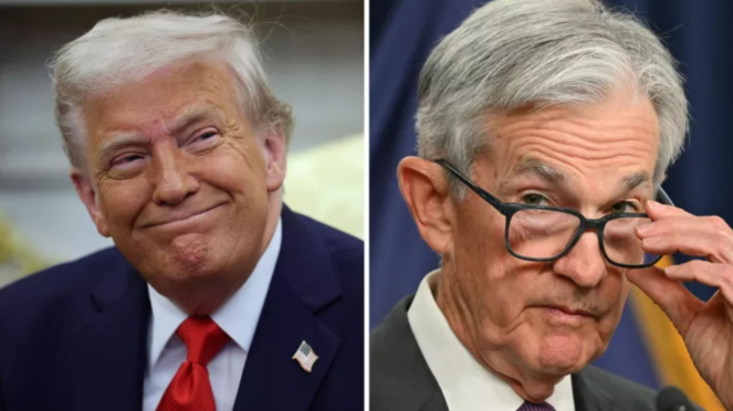 Donald Trump and Jerome Powell