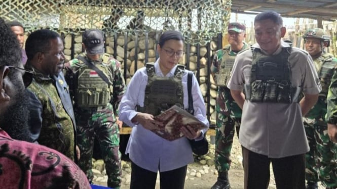 Menteri Pertahanan dan Menteri Keuangan Kunjungi Daerah Rawan Konflik Papua dengan Rompi Anti Peluru, Brigjen Frega: Sinergi Bersama