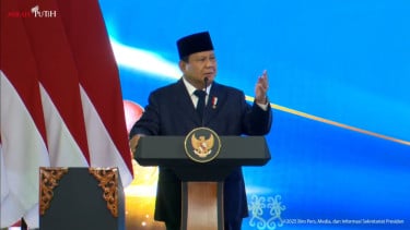 Presiden Prabowo Subianto di acara Pengukuhan Hakim (Tangkapan Layar YouTube Sekretariat Presiden)