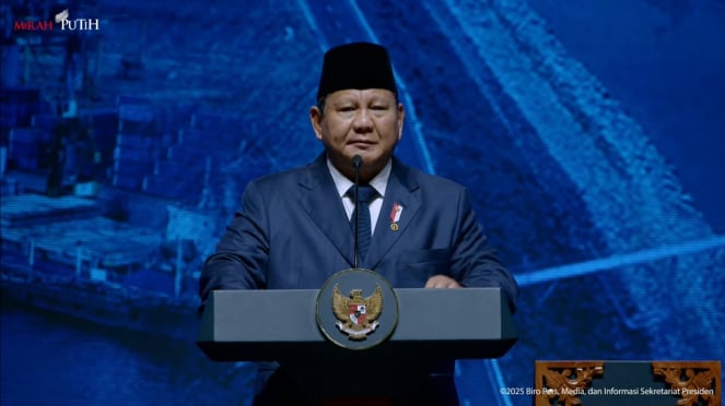 Presiden Prabowo Subianto di acara International Conference on Infrastructure (ICI) 2025 (Tangkapan Layar YouTube Sekretariat Presiden)