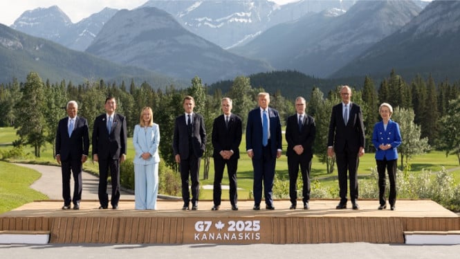 Pemimpin/kepala negara anggota di KTT G7 Kanada