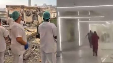 El ataque contra el ataque de Irán contra Israel ha sufrido malas lesiones en el edificio del hospital.