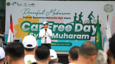 Menag Nasaruddin Umar Melepas 1.500 Peserta Peacefull Muharam di CFD