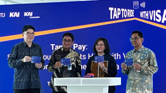 MITJ Gandeng Visa Luncurkan Sistem Pembayaran KA Bandara Tinggal Tap