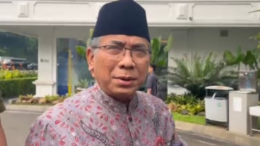 Ketum PBNU Yahya Cholil Staquf atau Gus Yahya di Kompleks Istana Kepresidenan, Jakarta Pusat 