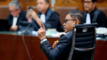 Sekjen PDIP Hasto Kristiyanto di Pengadilan Tipikor Jakarta