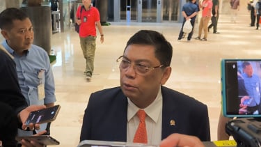 Managermanman, presidente de la Cámara de Representantes, Adiano, en el centro del Parlamento, en Yakarta, Asia Central 